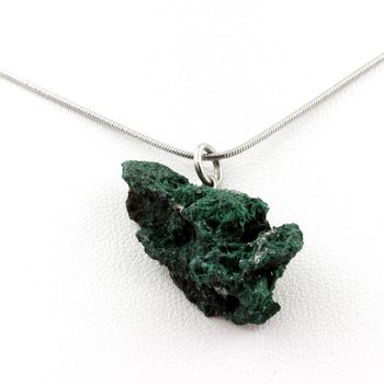 Raw Malachite Necklace. 18.69 ct.