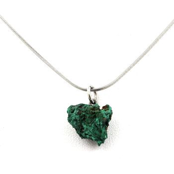 Raw Malachite Necklace. 8.11 ct.