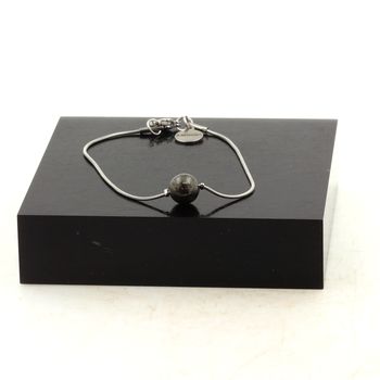 Stainless steel bracelet Pyrite from Spain 1 Bead 8 mm.