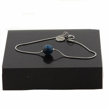 Stainless steel bracelet 1 Apatite Bead 8mm.
