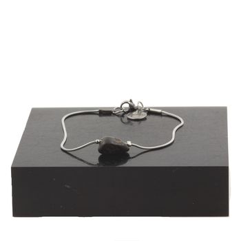 Stainless steel bracelet 1 Freeform Boulder Opal from Australia Bead 5mm-8mm.