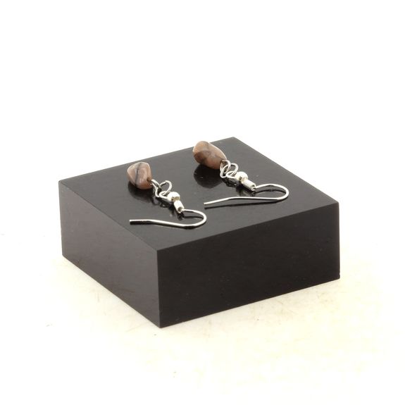Stainless steel Earrings Andalusite from the USA 1 Bead.
