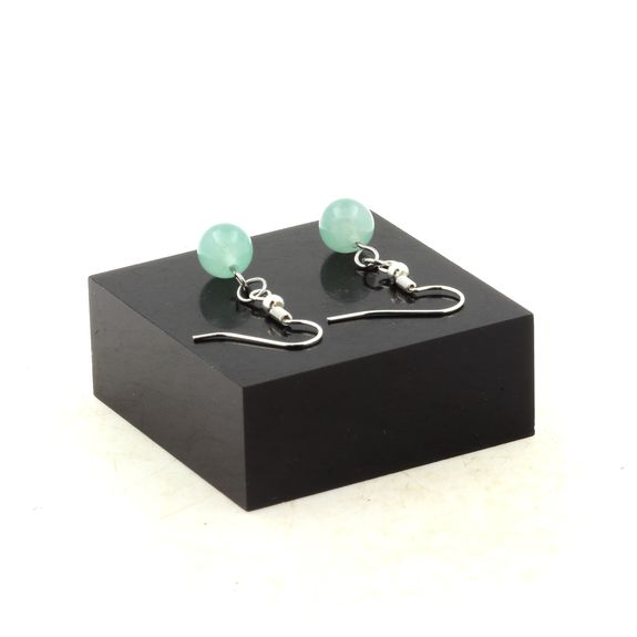 Stainless steel Earrings Angelite 8 mm 1 Bead.