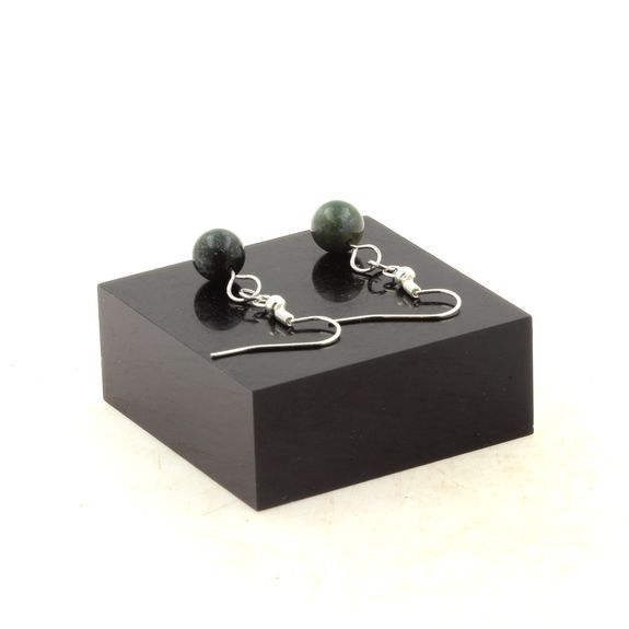 Stainless steel Earrings Indian Agate 8 mm 1 Bead.