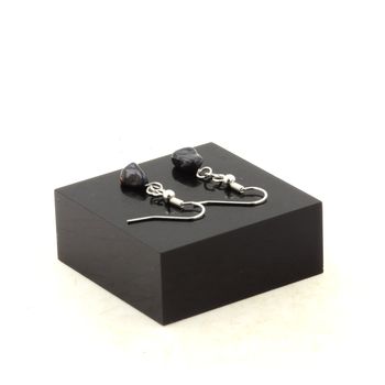 Stainless steel Earrings Pietersite from USA 1 Bead.