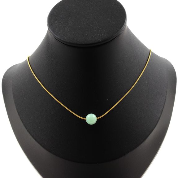 Collier 1 perle Amazonite 8 mm