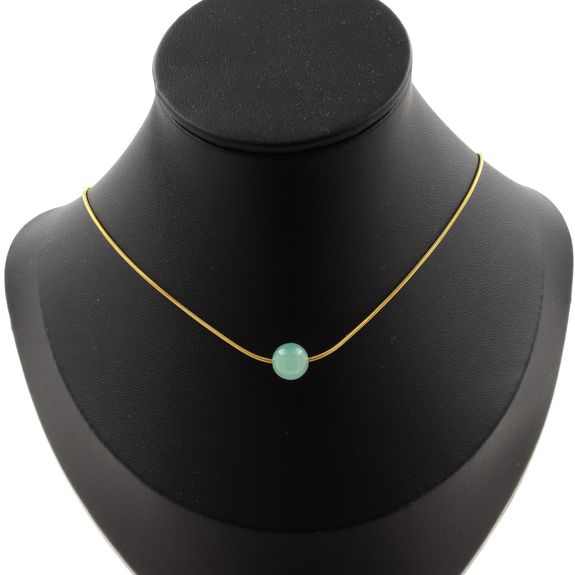 Collier 1 perle Angélite 8 mm