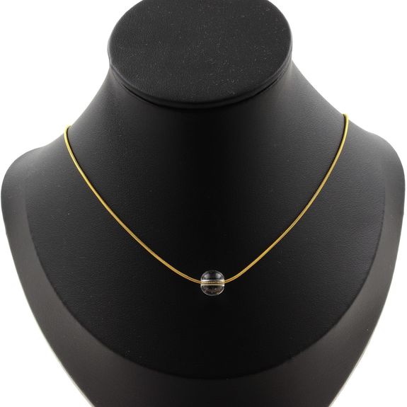 Collier 1 perle Quartz 8 mm