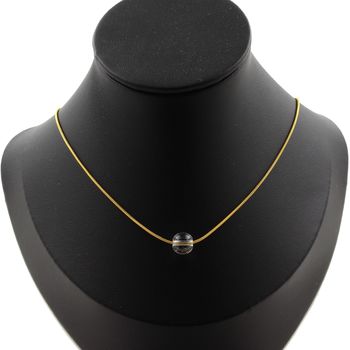 Necklace with 1 Quartz bead 8 mm