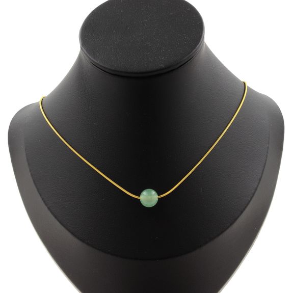 Collier 1 perle Aventurine 8 mm