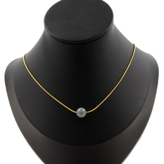 Collier 1 perle Jade 8 mm