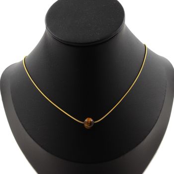 Necklace with 1 Tiger's Eye bead 8 mm
