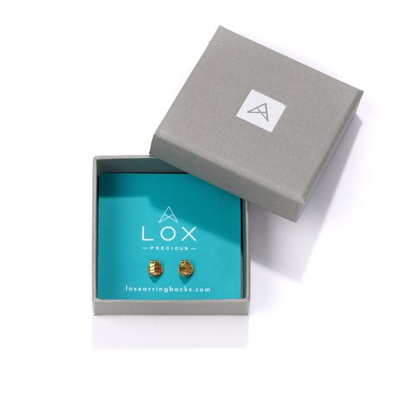 Lox Precious 24ct Gold. 925 Sterling Silver Plated. 1 pair.