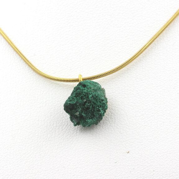 Collier Malachite brut. 7.61 ct.