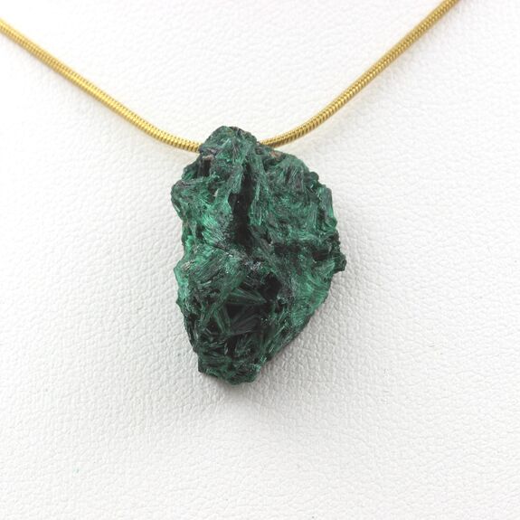 Collier Malachite brut. 25.55 ct.