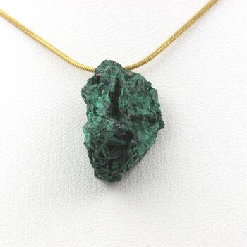 Collier Malachite brut. 25.55 ct.