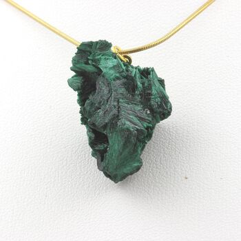 Collier Malachite brut. 54.5 ct.