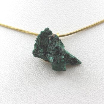 Collier Malachite brut. 14.14 ct.