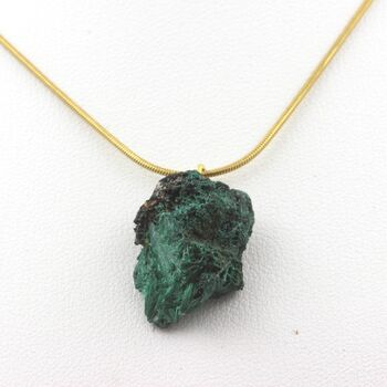 Collier Malachite brut. 20.25 ct.