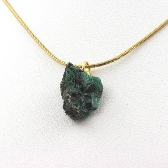 Collier Malachite brut. 10.35 ct.