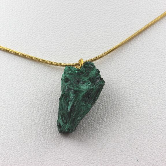 Collier Malachite brut. 15.76 ct.