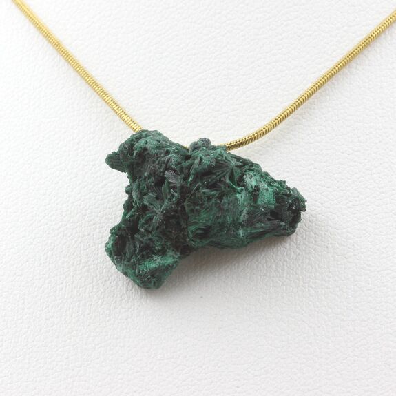 Collier Malachite brut. 27.5 ct.