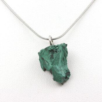 Collier En Malachite Brut - 11.06 Carats - Provenance Kipushi, Congo - Neuf Avec étiquettes