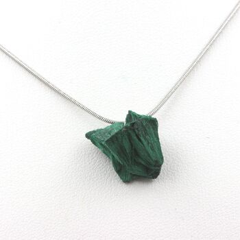 Collier Malachite brut. 14.90 ct.