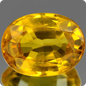 1.70 cts SAPHIR JAUNE ORANGE . VS1