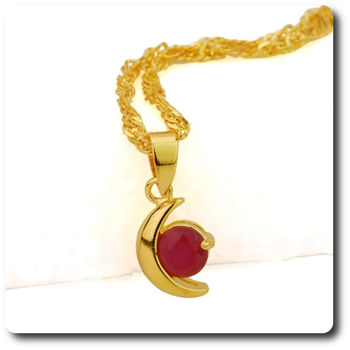 6 mm Red Ruby Pendant