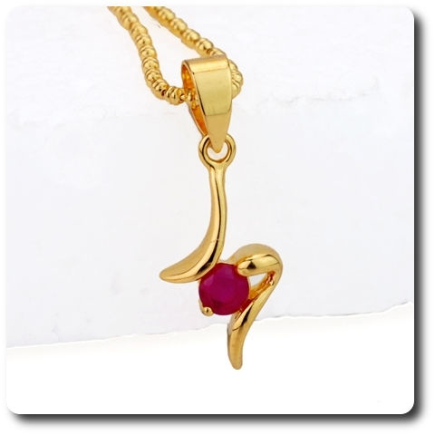 4 mm Red Ruby Pendant