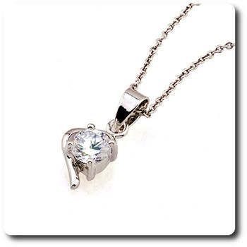 6 mm Simulated Diamonds Pendant