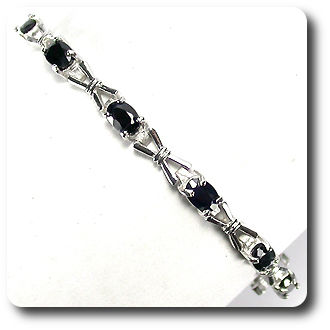 BLACK BLUE SAPPHIRE BRACELET