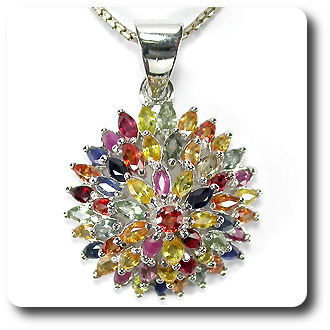 SAPPHIRE & RUBY PENDANT