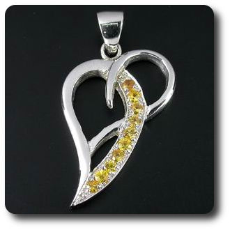 PENDENTIF SAPHIR JAUNE