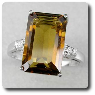 COGNAC ORANGE CITRINE RING