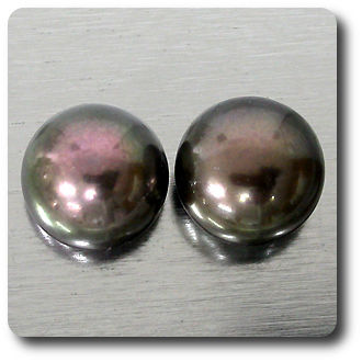 12.90 cts LOT DE 2 PERLE NOIRE