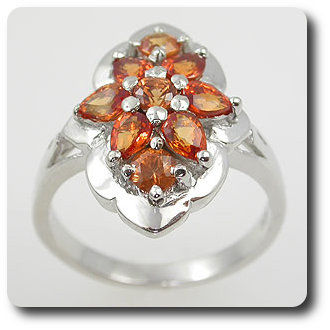 ORANGE SAPPHIRE RING