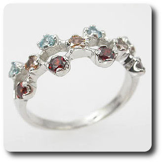 MULTICOLOR ZIRCON RING