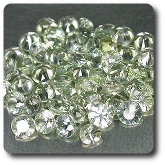 4.10CT. 50 pcs GREEN SAPPHIRE . VS-SI1