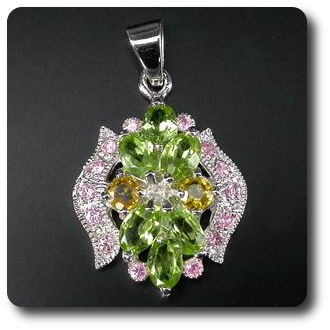 PERIDOT & YELLOW SAPPHIRE PENDANT