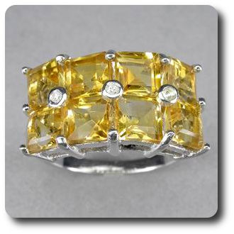 GOLDEN YELLOW CITRINE RING