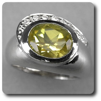YELLOW QUARTZ RING