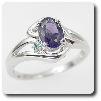 Purple Spinel & Alexandrite Ring