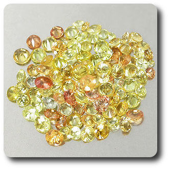 3.72 cts LOT DE 100 SAPHIR JAUNE . VS-SI1