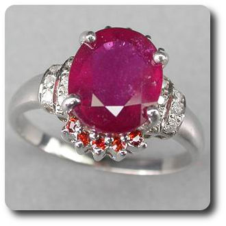 PINK RED RUBY RING