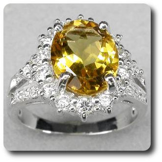 YELLOW CITRINE RING