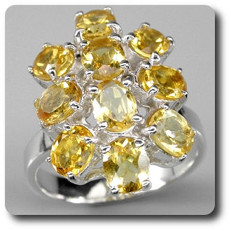 BAGUE CITRINE JAUNE