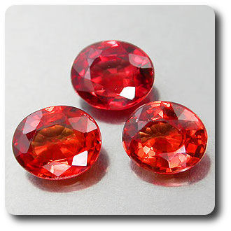 1.32CT. 3 pcs ORANGE SAPPHIRE