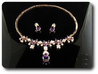 Amethyst Necklace + EARRINGS